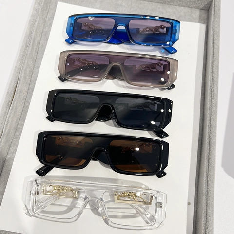 Rectangular Sunglasses Small Frame Retro Square Luxury Leopard Panther Metal Decor UV400 Protection Trendy Y2K Shades