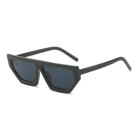 Lunettes De Soleil Rectangulaires Géométriques Monture PC Protection UV400 Rétro Tendance Style INS Femmes Streetwear