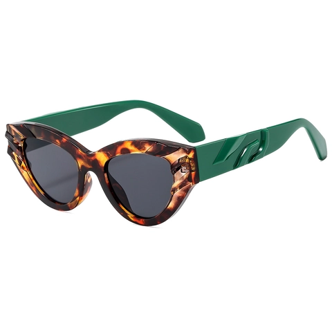 Occhiali Da Sole Gatto Da Donna Protezione UV400 Retro Vintage Montatura PC Consistenza Ondulata Moda