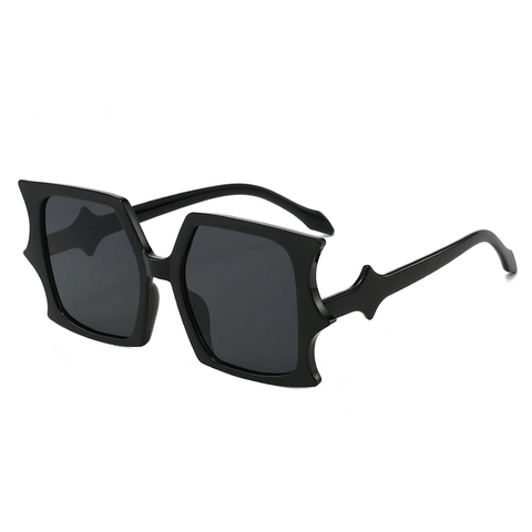 Oversized Square Sunglasses PC Frame UV400 Protection Fashion Unique Batwing Shape Y2K Hip Hop Trendy Eyewear For Women