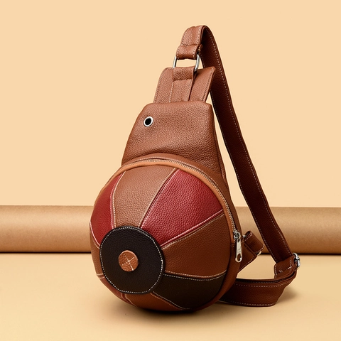 Borsa Da Petto A Forma Di Basket Pelle PU Trama Litchi Patchwork Moda Sportiva Tracolla Per Donna