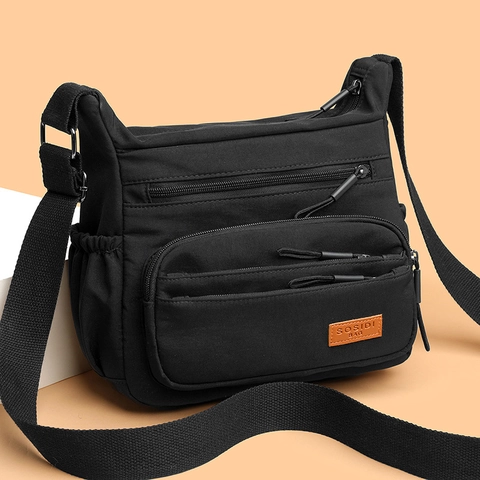 Borsa A Tracolla Nylon Oxford Donna Tasche Multiple Grande Capacità Borsa A Spalla Casual Viaggio Quotidiano Pratica