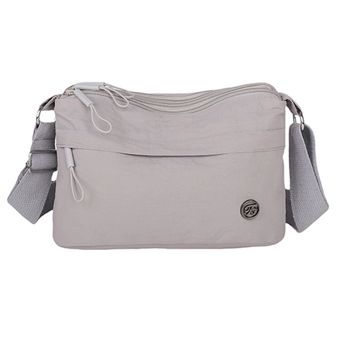 Women Crossbody Bag Lightweight Nylon Water Resistant Multi Pocket Shoulder Messenger Purse Casual Minimalist Solid