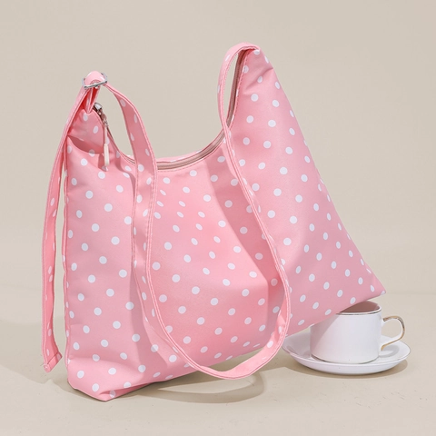 Hobo Umhängetasche Aus Nylon Mit Schmetterling Erdbeere Punktemuster Verstellbarem Riemen Lässige Achseltasche Damen Mädchen