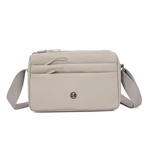 Koreanischer Stil Damen Leichte Nylon Umhängetasche Mehrere Taschen Reißverschluss Schultertasche Verstellbarer Gurt Kleine Quadratische Tasche