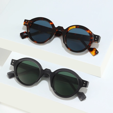 Steampunk Round Sunglasses For Women And Men UV400 Retro PC Frame Small Frame Fashion Eyewear