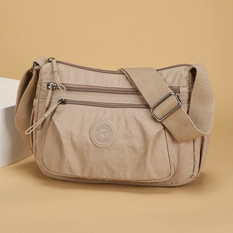 Wasserdichte Nylon Umhängetasche Für Damen Mehrere Taschen Große Kapazität Leichte Schultertasche Für Reisen Pendeln Urban Minimalist