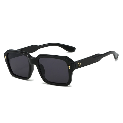 Gafas De Sol Cuadradas Retro Montura De PC Con Remaches Metálicos Protección UV400 Gafas De Moda Para Hombres Mujeres