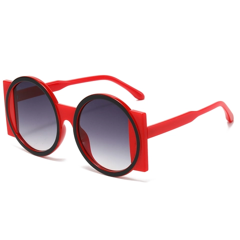 Oversized Round Sunglasses UV400 Protection PC Geometric Square Frame Gradient Lens Retro Fashion Eyewear Men Women