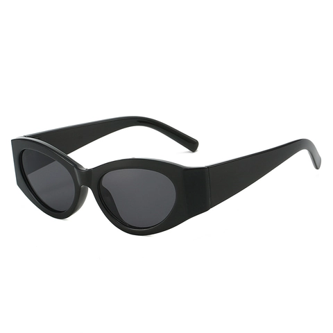 Occhiali Da Sole Occhio Di Gatto Vintage Oval PC Montatura Spessa Protezione UV400 Retro Hip Hop Moda Per Donne
