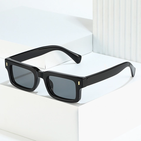 Fashion Square Sunglasses Retro Rectangle PC Frame UV400 Protection Thick Frame Minimalist Outdoor Eyewear For Men Women