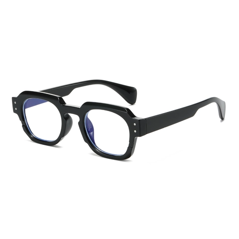 Square Anti-Blue Light Glasses Retro Thick Frame Fashion Eyeglasses For Men And Women UV400 Protection PC Frame