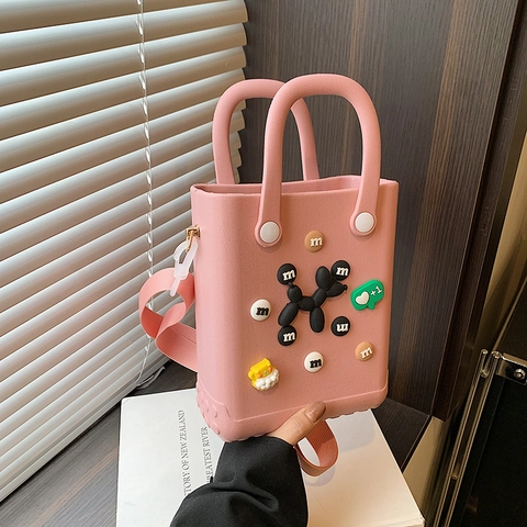 Mini EVA Beach Hole Bag Waterproof Cartoon Charms Crossbody Handbag Cute Balloon Dog For Women Travel