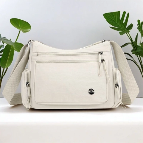 Women Crossbody Bag Waterproof Oxford Cloth Multi Pocket Large Capacity Casual Lightweight Adjustable Strap Shoulder Bag