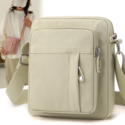 Borsa A Tracolla Casual Nylon Idrorepellente Tasche Multiple Semplice Leggera Tracolla Regolabile Borsa A Spalla Unisex