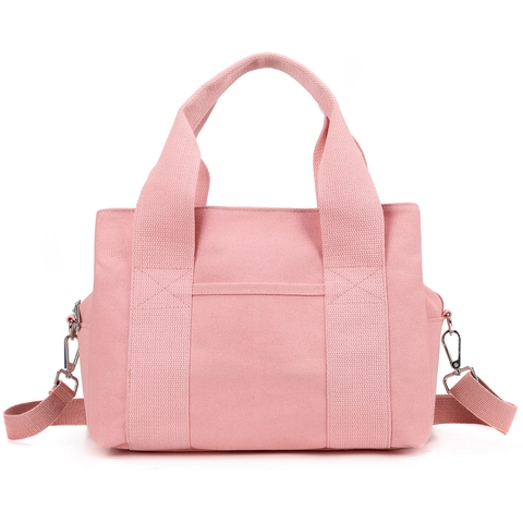 Canvas Tote Bag Multi Compartment Large Capacity Crossbody Handbag With Adjustable Strap For Women Daily Commute Casual