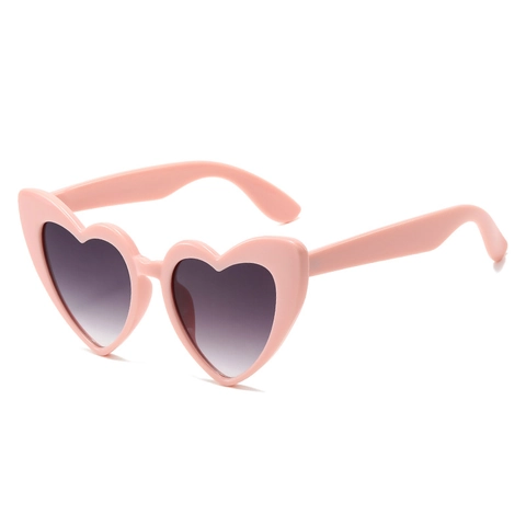 Lunettes De Soleil En Forme De Cœur Monture PC Mignonne Protection UV400 Rétro Mode Pour Voyage Fête