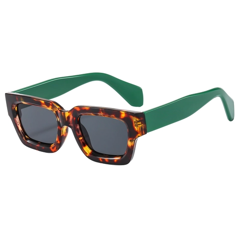 Retro Square Sunglasses Fashion Chunky Thick Frame UV400 Protection Vintage Trendy Eyewear For Men Women
