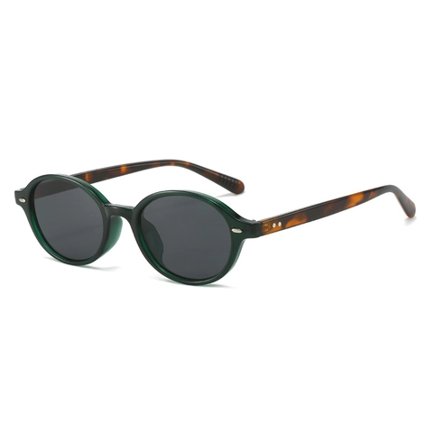 Retro Oval Sunglasses PC Frame UV400 Protection Rivet Decor Vintage Round Eyewear For Men Women