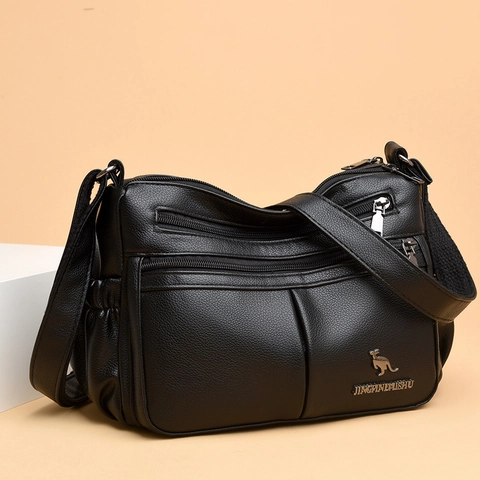 Borsa A Tracolla Da Donna In Morbida Pelle PU Trama Litchi Tasche Multiple Grande Capacità Borsa A Spalla Casual