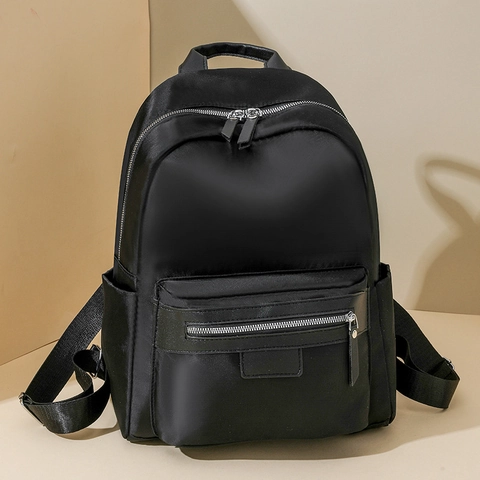 Zaino Donna Nylon Tessuto Oxford Grande Capacità Impermeabile Viaggio Scuola Pendolare Leggero Semplice Urbano Borsa Trolley