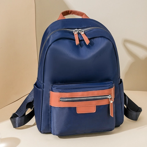 Zaino Donna Nylon Tessuto Oxford Grande Capacità Impermeabile Viaggio Scuola Pendolare Leggero Semplice Urbano Borsa Trolley