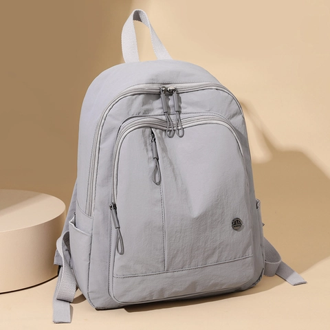 Zaino Impermeabile In Tessuto Oxford Grande Capacità Leggero Casual Viaggio Scuola Per Donna Minimalista