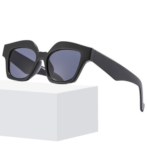 Gafas De Sol Cuadradas Grandes Retro Protección UV400 Montura De PC Geométrica Irregular Moda Para Mujeres Hombres