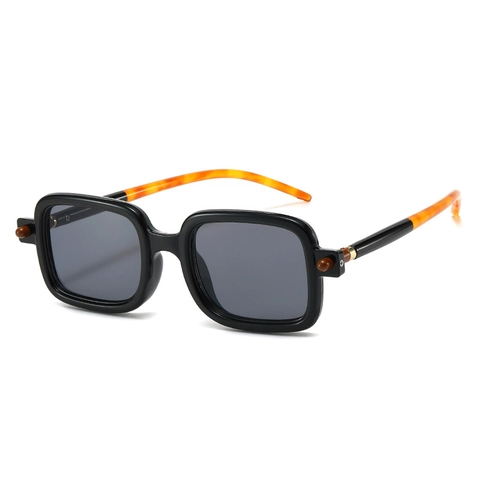 Vintage Eckige Sonnenbrille Dicke Rahmen UV400 Schutz PC AC Material Retro Mode Brillen Für Herren Damen
