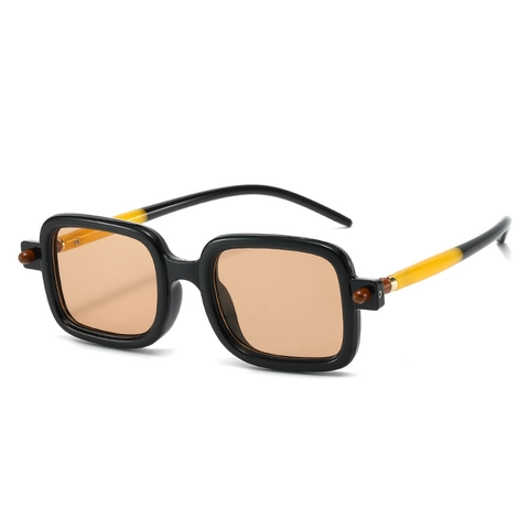 Vintage Eckige Sonnenbrille Dicke Rahmen UV400 Schutz PC AC Material Retro Mode Brillen Für Herren Damen