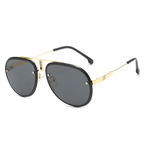 Retro Pilotenbrille Für Damen Herren Doppelsteg Metall Kunststoff Rahmen UV400 Schutz PC Gläser Mode Brillen