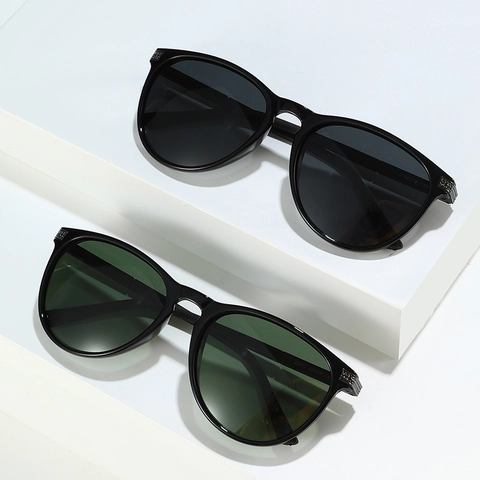 Occhiali Da Sole Cat Eye Vintage Protezione UV400 Montura PC Aste In Metallo Retro Per Uomo Donna