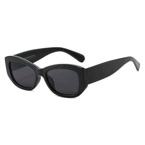 Occhiali Da Sole Cat Eye Retrò Moda Aste Larghe Protezione UV400 Montatura PC Per Donna Unisex