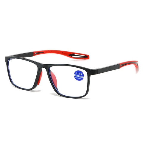 Occhiali Da Lettura Blocco Luce Blu Montatura TR90 PC Anti Affaticamento Sportivi Occhiali Quadrati Grandi Uomo Donna
