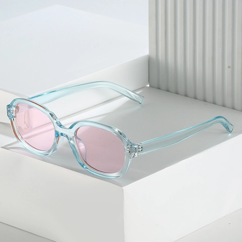 Retro Oval Square Sunglasses PC Frame UV400 Protection Vintage Fashion Outdoor Travel Eyewear Women Men Metallic Rivets