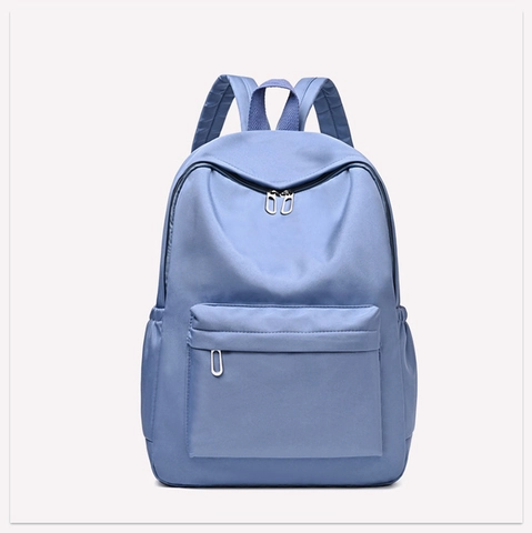 Zaino Alla Moda In Nylon Impermeabile Grande Capacità Tinta Unita Scolastico Per Viaggi Pendolarismo Minimalista Urbano