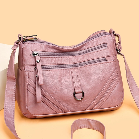 Borsa A Tracolla Donna Tasche Multiple Morbida Pelle PU Versatile Piccola Squadrata Funzionale Quotidiana Casual