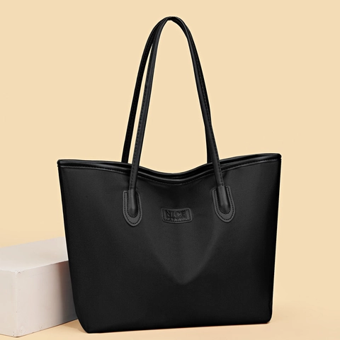 Bolso De Mano Grande Mujer Tela Oxford Impermeable Minimalista Urbano Hombro Cremallera