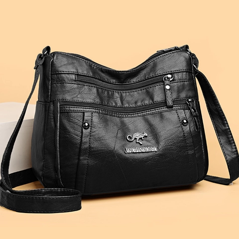 Dames Schoudertas Meerdere Zakken Grote Capaciteit PU Leer Crossbodytas Elegant Casual Stedelijk