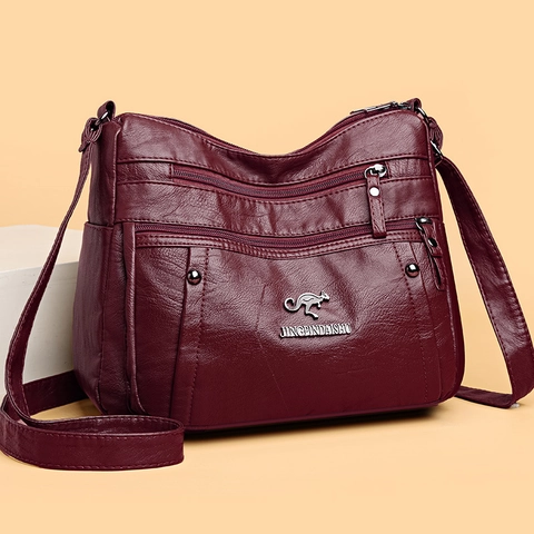 Dames Schoudertas Meerdere Zakken Grote Capaciteit PU Leer Crossbodytas Elegant Casual Stedelijk