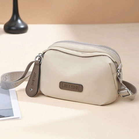 Sac À Bandoulière Crossbody En Tissu Oxford Imperméable Fermeture Éclair Multi Couches Petit Sac Carré Mode Pour Femmes