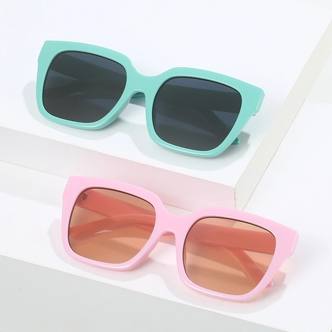 Square Sunglasses PC Frame Oversized UV400 Protection Vintage Fashion Outdoor Travel Eyewear For Women And Men