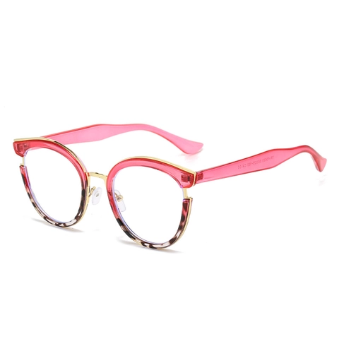 Montura De Gafas Cat Eye Retro TR90 Metal Anti Luz Azul Lente Clara Moda Gafas Ópticas Para Mujeres