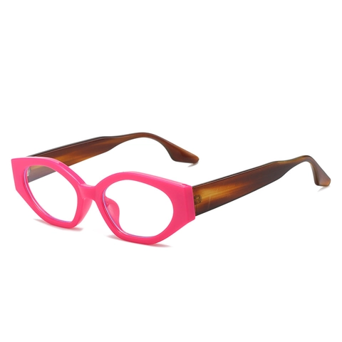 Vintage Cat Eye Brillengestell Damen Blaulichtfilter Unregelmäßiger PC Dicke Rahmen Mode Brille
