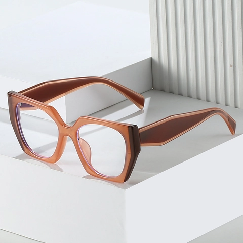 Occhiali Da Vista Occhio Di Gatto Oversize Anti Luce Blu Montatura Geometrica TR90 Occhiali Ottici Vintage Per Donne