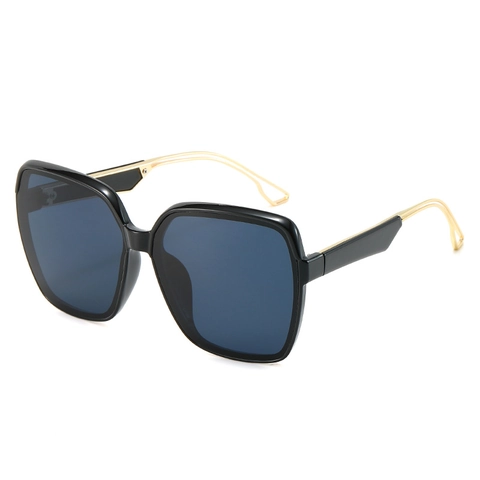 Lunettes De Soleil Carrées Surdimensionnées Protection UV400 Verres Dégradés Monture À La Mode En Métal Et Plastique Voyage Unisexe