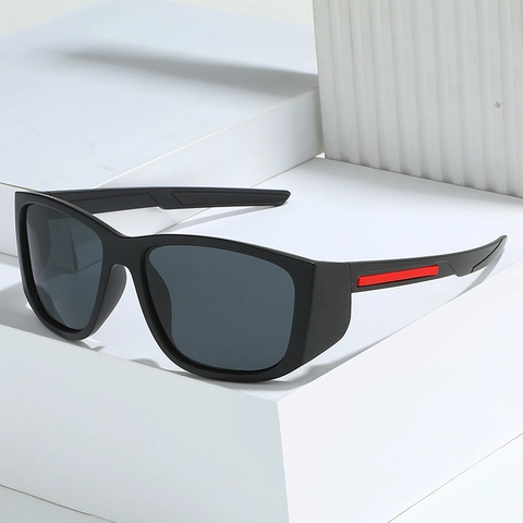 Occhiali Da Sole Sportivi Uomo Polarizzati Montura PC Lente TAC Protezione UV400 Quadrati Guida Ciclismo Corsa All'aperto