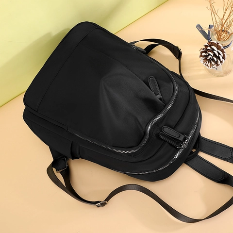 Zaino Donna Oxford Nylon Grande Capacità Viaggio Scuola Tasche Multiple Resistente Al Acqua Semplice Moda Casual