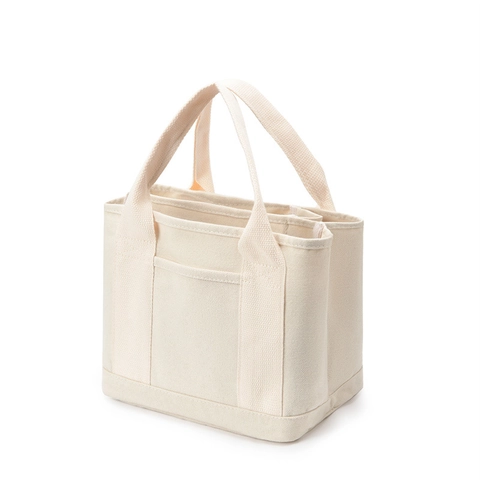 Bolso De Lona Con Múltiples Compartimentos Bolso De Mano Impermeable Gran Capacidad Ligero Estilo Simple Mujeres