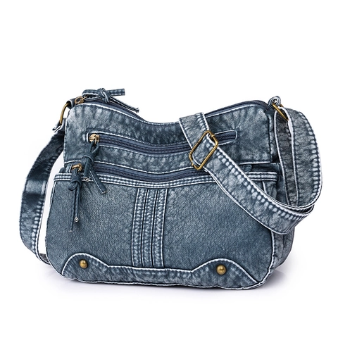 Sac À Bandoulière En Cuir PU Lavé Vintage Pour Femmes Multi Poches Grande Capacité Sac À Épaule Rétro Mode Souple